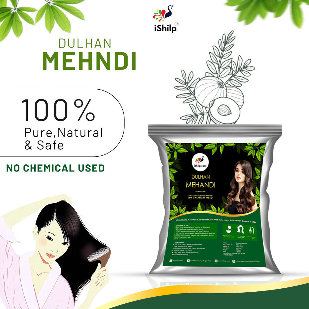 Burgundy Mehndi 500GRM+250GRM Combo With Neem Comb (Flat 10% Off)